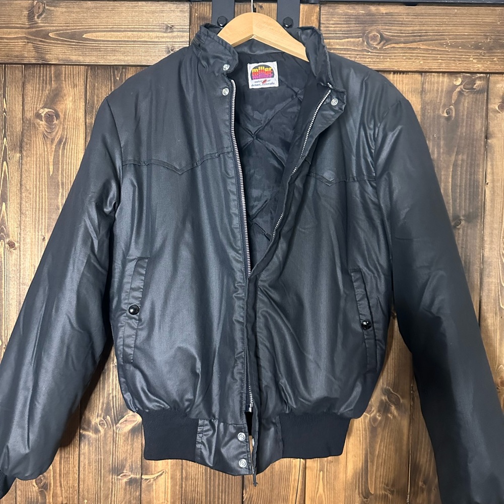 Vintage Black Stylish Black Bomber Jacket